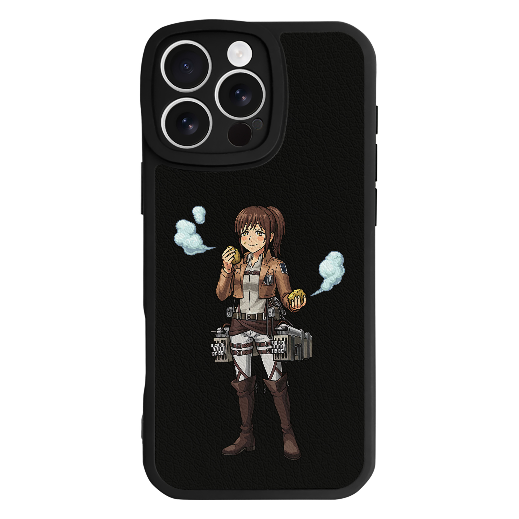 （画像用） 進撃の巨人 サシャ·ブラウス Attack on Titan Sasha Blaus 【iPhone 16シリーズ対応】シリコンスマホケース（レザー調） 材質：シリコン